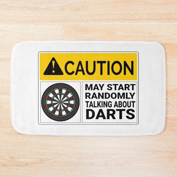 Artikelvorschau, Darts Aufkleber Vorsicht kann zufällig beginnen, über Darts zu reden entworfen und verkauft von JasKei-Designs.
