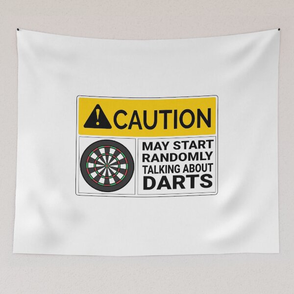Item preview, Darts Sticker Caution May Start Randomly Talking about Darts designed and sold by JasKei-Designs.