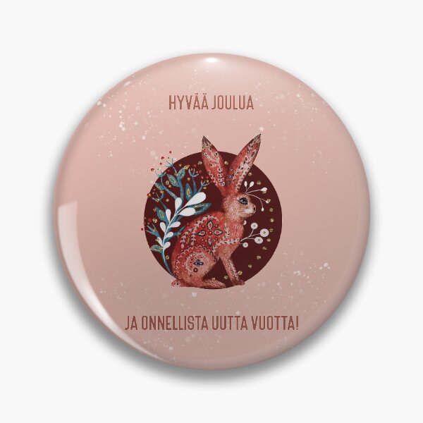 Item preview, Merry Christmas and Happy New Year in Finnish - Hyvää joulua ja onnellista uutta vuotta  - scandinavian style - watercolor Christmas Greetings designed and sold by IrinchiDE.