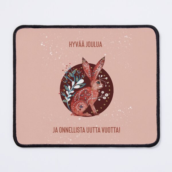 Item preview, Merry Christmas and Happy New Year in Finnish - Hyvää joulua ja onnellista uutta vuotta  - scandinavian style - watercolor Christmas Greetings designed and sold by IrinchiDE.