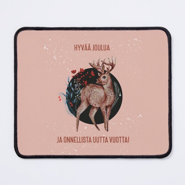 Item preview, Merry Christmas and Happy New Year in Finnish - Hyvää joulua ja onnellista uutta vuotta- scandinavian style - watercolor Christmas Greetings designed and sold by IrinchiDE.