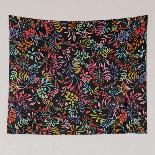 Item preview, Very Cute Abstract Botanical Pattern - Small Colorful Leaves, Berries. Seamless Nature Pattern designed and sold by silviaol.