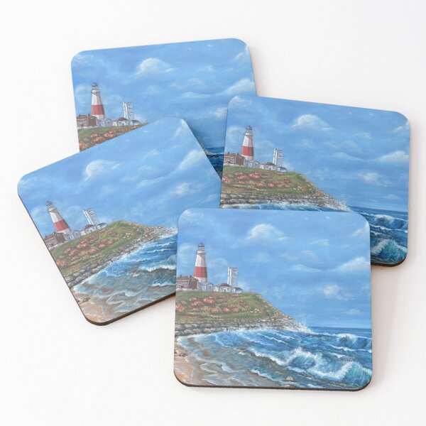 Item preview, Montauk Lighthouse - Long Island Beach Painting designed and sold by sarahlambertart.
