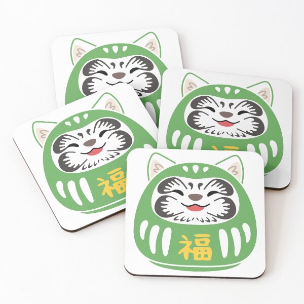 Item preview, Inu Daruma - White with Green Accent designed and sold by KaijuKennels.