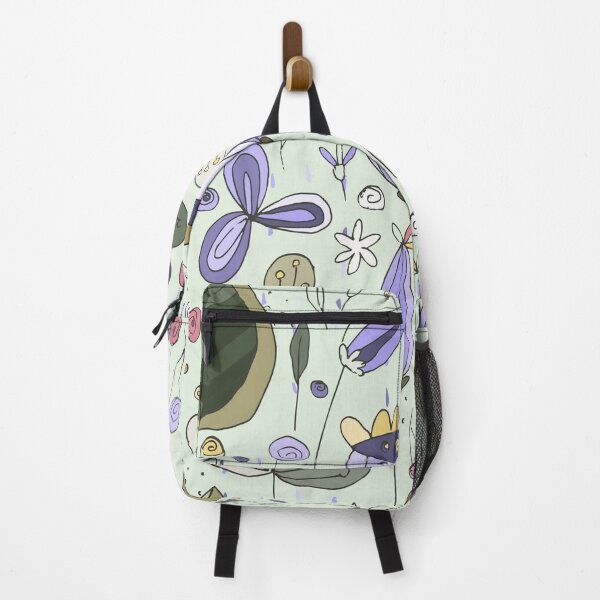 Item preview, Beautiful Abstract Hand Drawn Purple Flowers and Green Leaves. Wildflowers and Leaves designed and sold by silviaol.