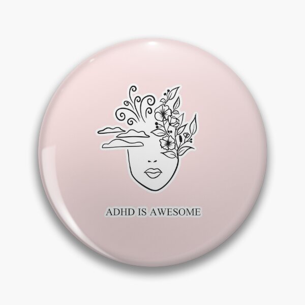 Item preview, ADHD IS AWESOME - ADHD MIND - pink designed and sold by Fatamimosh.
