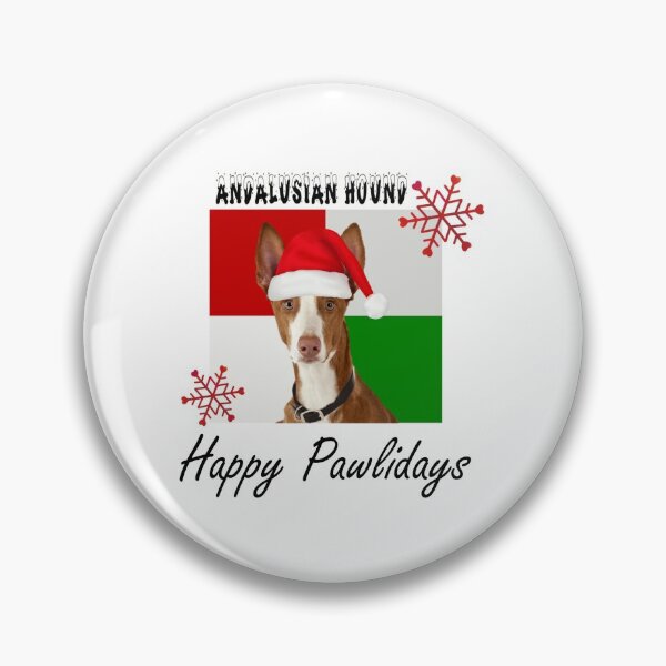 Artikelvorschau, Happy Pawlidays – Weihnachts-Andalusischer Jagdhund Design mit Weihnachtsmütze entworfen und verkauft von platinumblks.