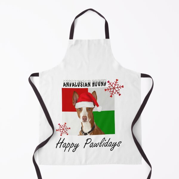 Item preview, Happy Pawlidays – Christmas Andalusian Hound Dog Design w/ Santa Hat designed and sold by platinumblks.