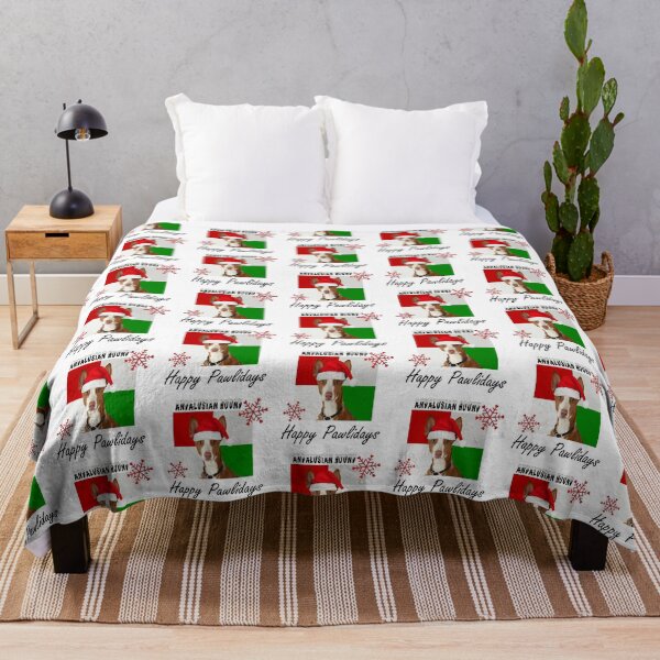 Item preview, Happy Pawlidays – Christmas Andalusian Hound Dog Design w/ Santa Hat designed and sold by platinumblks.