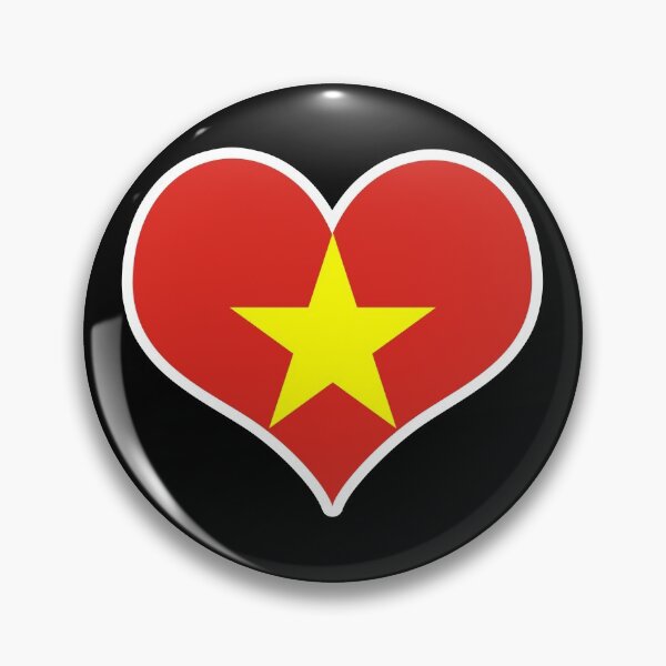 Item preview, Vietnam Flag Heart designed and sold by PKHalford.