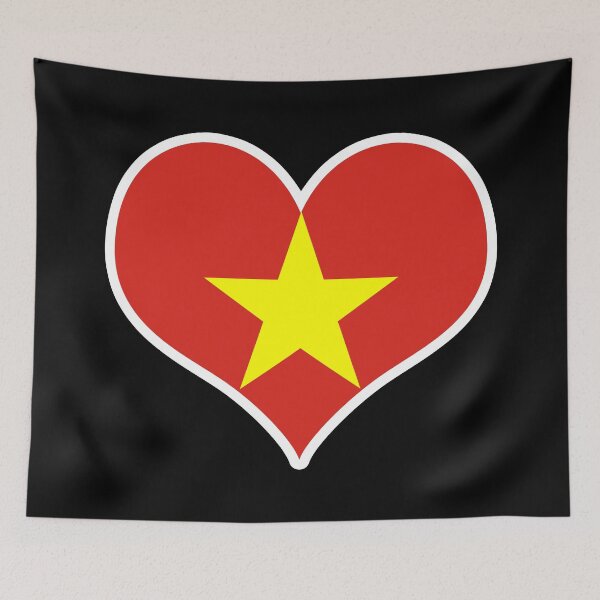 Item preview, Vietnam Flag Heart designed and sold by PKHalford.