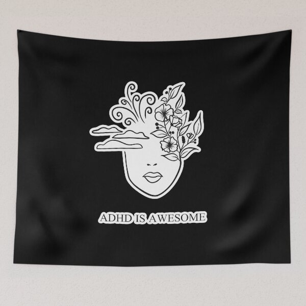 Item preview, ADHD IS AWESOME - ADHD MIND - Black designed and sold by Fatamimosh.