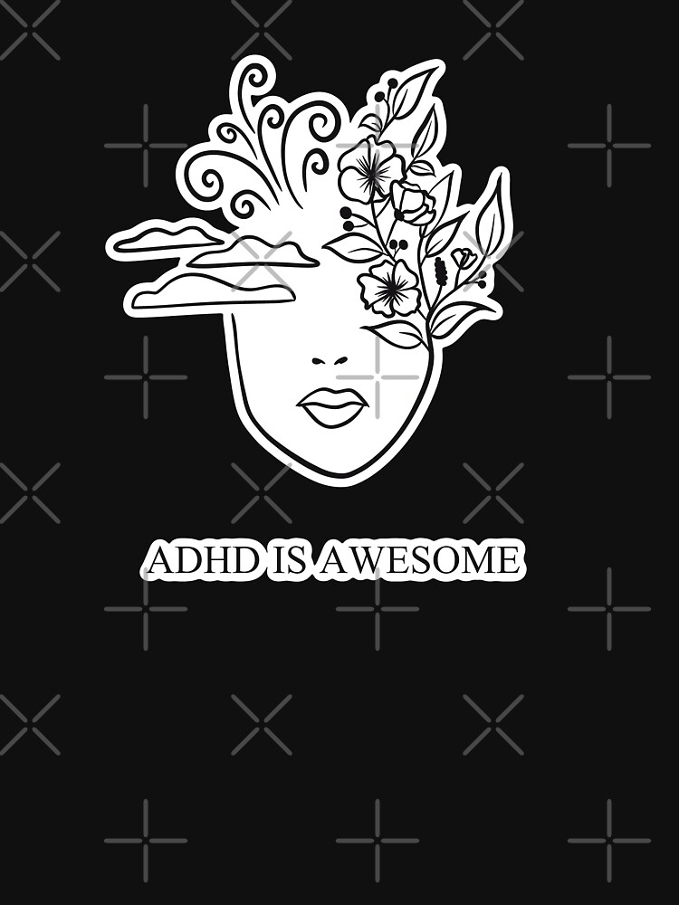 Thumbnail 7 of 7, Classic T-Shirt, ADHD IS AWESOME - ADHD MIND - Black designed and sold by Fatamimosh.