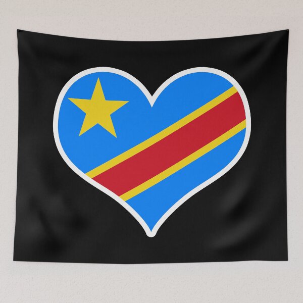 Item preview, DR Congo Flag Heart designed and sold by PKHalford.