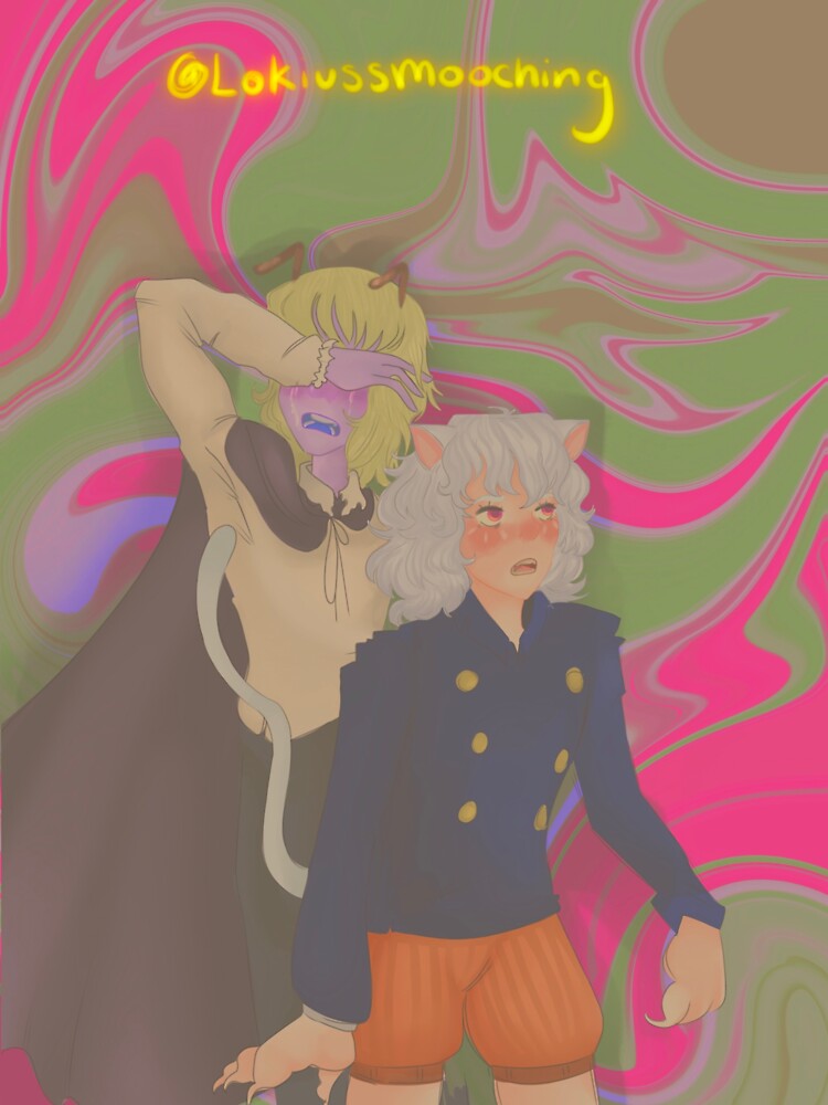 "pitou and pouf" Sticker by lokiussmoochin Redbubble