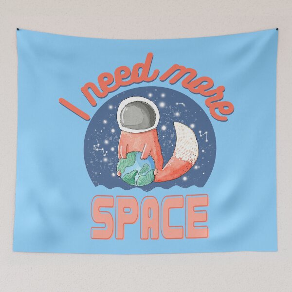 Item preview, I need more space - Astronaut Fox in the space designed and sold by SD-illustration.