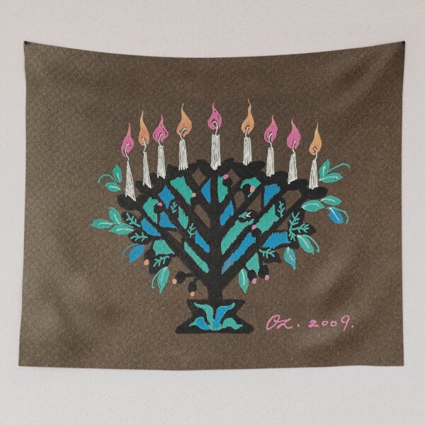 Item preview, Hanukkiah Tree with Berries designed and sold by Olga Zamlinsky.