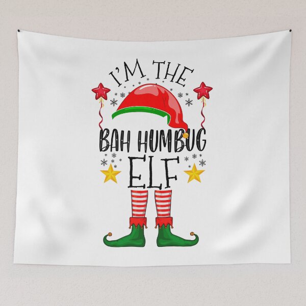 Item preview, I'm the bah humbug elf - Bah Hum Bug Christmas Humbug Christmas Carols Gift - elf shoes and colorful christmas elements Illustrations designed and sold by Creativy.