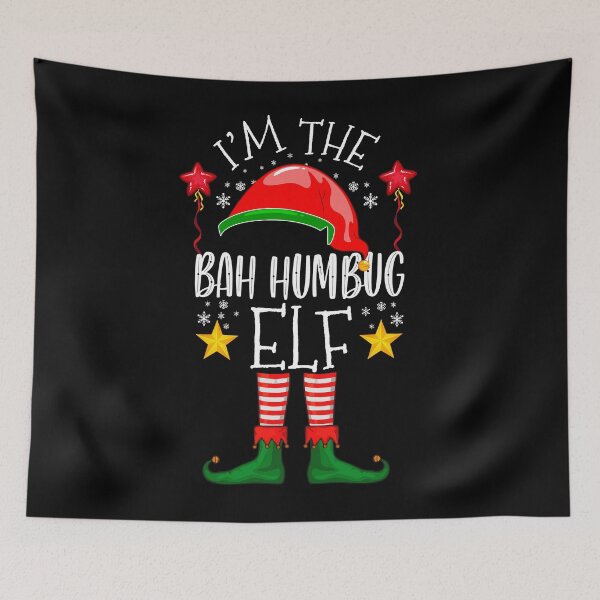 Item preview, I'm the bah humbug elf - Bah Hum Bug Christmas Humbug Carols Gift - elf shoes and colorful christmas elements Illustrations designed and sold by Creativy.