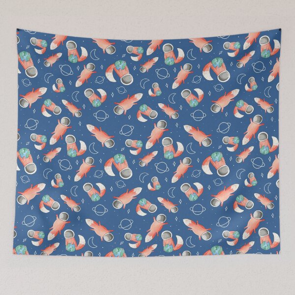 Item preview, Cute astronaut fox in the galaxy pattern  designed and sold by SD-illustration.