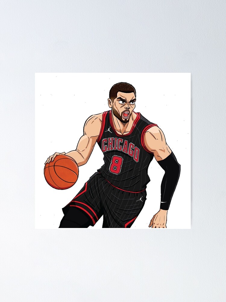Zach Lavine Chicago Bulls NBA Basketball Graphic Design Shirt