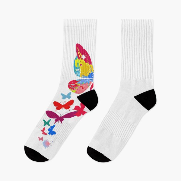 Item preview, Rainbow Butterflies Print designed and sold by Memes-Pain.