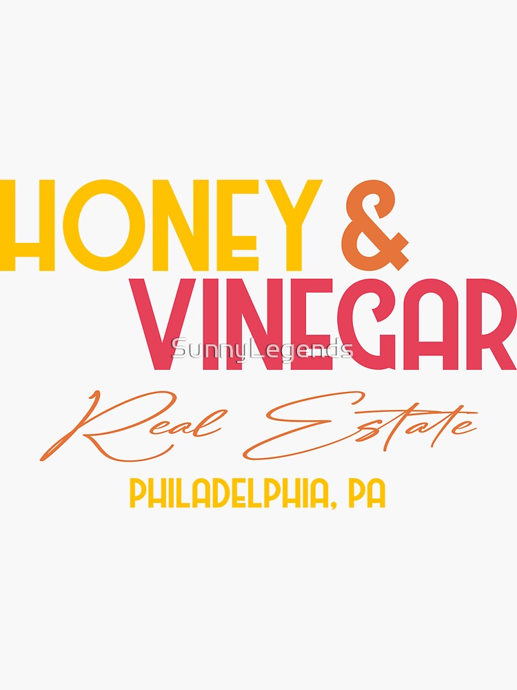 "Honey and Vinegar Real Estate" Sticker for Sale by SunnyLegends