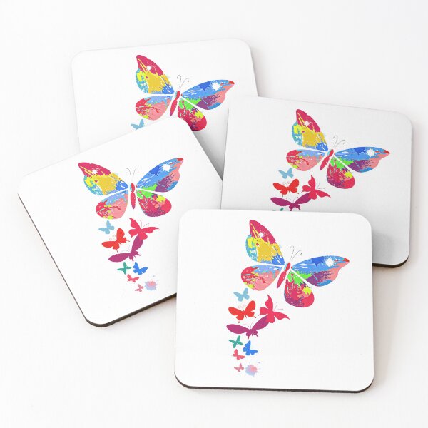 Item preview, Rainbow Butterflies Print designed and sold by Memes-Pain.