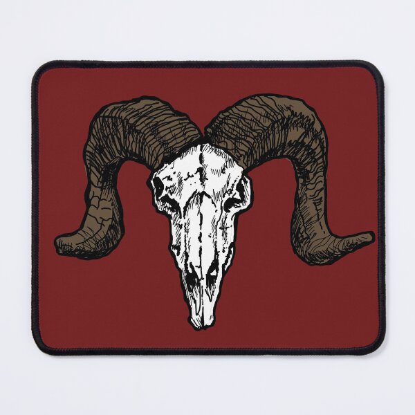 Item preview, Ram Skull Graphic Illustration designed and sold by WhatWhatDesigns.
