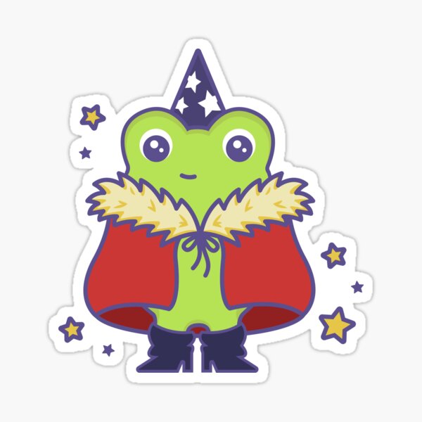 Wizard Frog with Boots Sticker