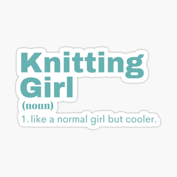 Item preview, Knitting Girl - Knitting designed and sold by PoppysPicture.