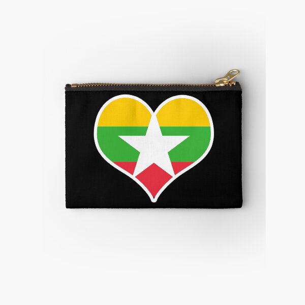 Item preview, Myanmar Flag Heart designed and sold by PKHalford.