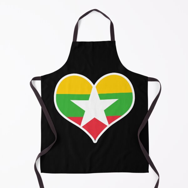 Item preview, Myanmar Flag Heart designed and sold by PKHalford.