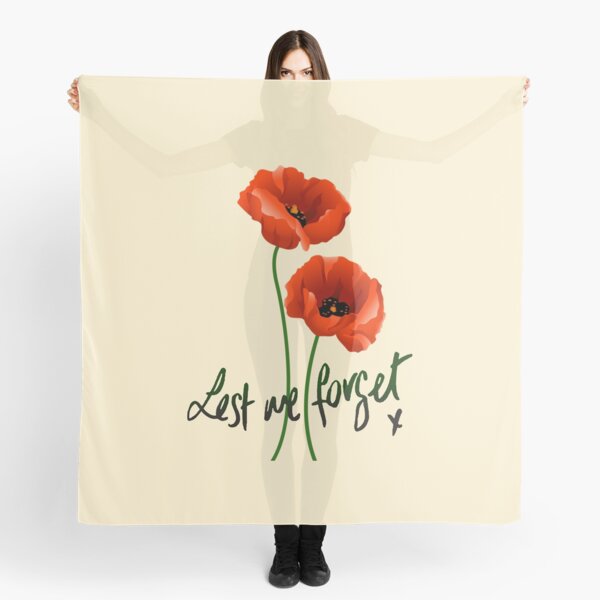 Mesdames WW2 Rememberance Day Navy Red Poppy Floral Satin Mousseline Foulard Mesdames WW2 Rememberance Day Navy Red Poppy Floral Satin Mousseline Foulard
