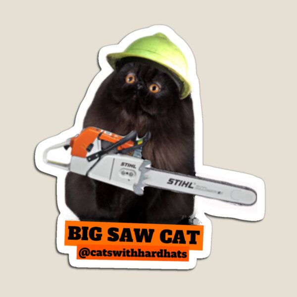 Big (chain)Saw Cat Magnet