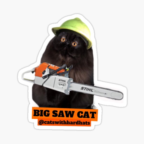 Big (chain)Saw Cat Sticker