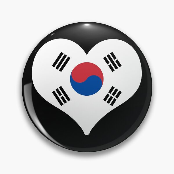 Item preview, South Korea Flag Heart designed and sold by PKHalford.