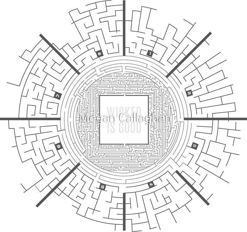 "The Maze Runner Layout" Stickers by Megan Callaghan Redbubble