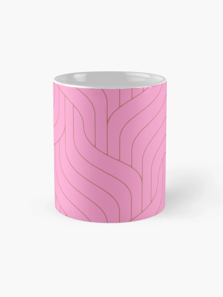 Thumbnail 4 of 6, Coffee Mug, Pink Cable Knit Pattern- Pattern designed and sold by Lisa Thomas.