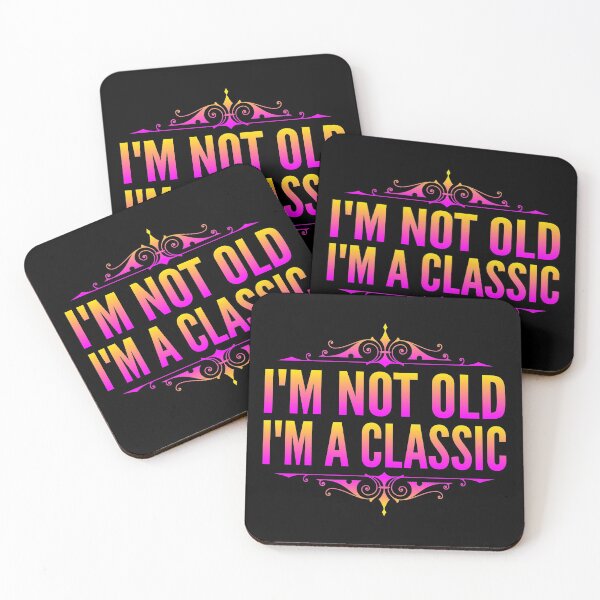 Item preview, I'm Not Old I'm A Classic Yellow Magenta Typography Funny Quotes in Normal Style designed and sold by Vasabi88.