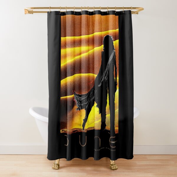 Dune Arrakis Golden Desert With Logo Flare Shower Curtain