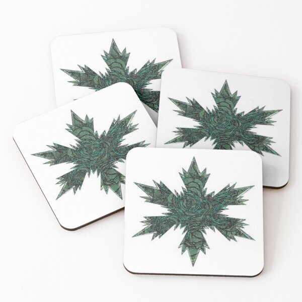 Item preview, Snowflakes Green Rose Star  by Iritof designed and sold by iritof.