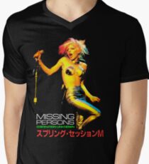 MISSING PERSONS Dale Bozzio Tour Japan Men's V-Neck T-Shirt