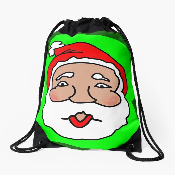 Papa Christmas - Christmas Art Drawstring Bag
