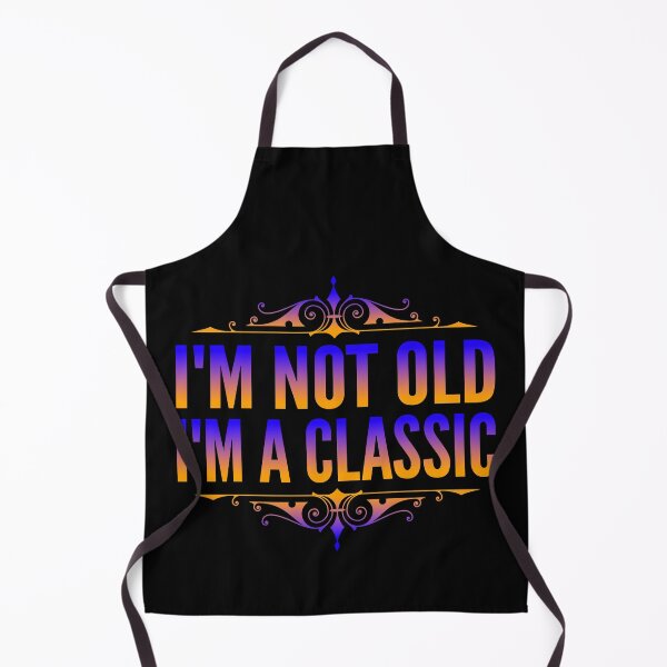 Item preview, I'm Not Old I'm A Classic Blue Orange Typography Funny Quotes or Phrase in Normal Style designed and sold by Vasabi88.
