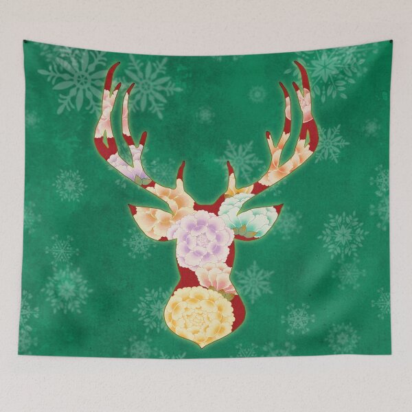 Item preview, Peony deer T2: Minhwa-Korean traditional/folk art designed and sold by minsillust.