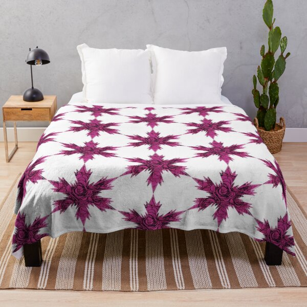 Item preview, Fuchsia rose Snowflakes Star by Iritof designed and sold by iritof.
