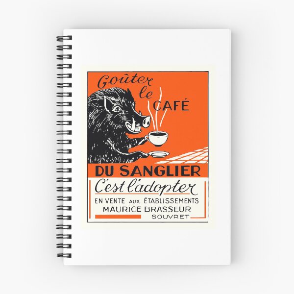 Item preview, Wild Boar Coffee Antique Belgian Vintage Poster designed and sold by retrographics.