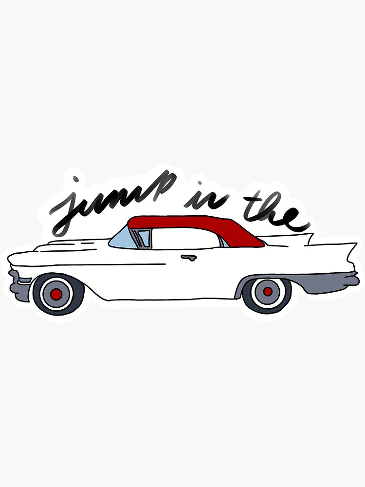 "jump in the cadillac tommyinnit fanart" Sticker by amaturecryptid