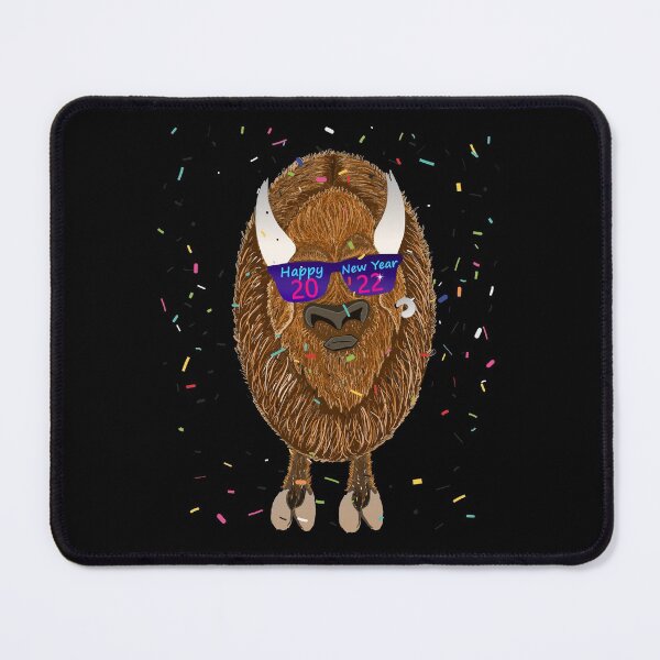 Item preview, Happy New year 2022 Bison with glasses designed and sold by Lighvision.